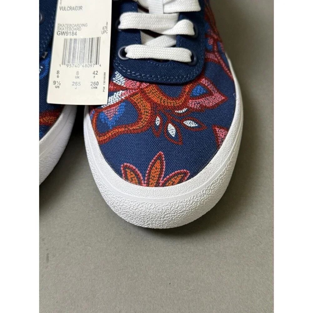 Adidas Farm Rio x Vulc Raid3r Tennis Shoes Blue Floral Size 9.5 Skateboarding